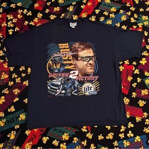 VTG Chase Authentics Rusty Wallace Driven 2 Victory Graphic Tee Shirt / Size XXL